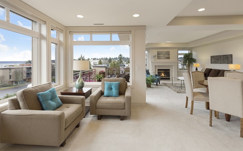 Finished basement living space